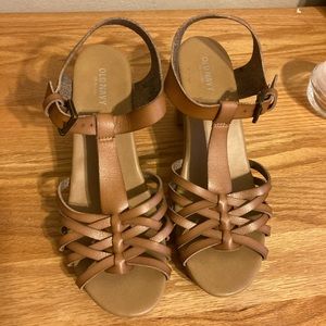 Old Navy Brown Heeled Woven Clog